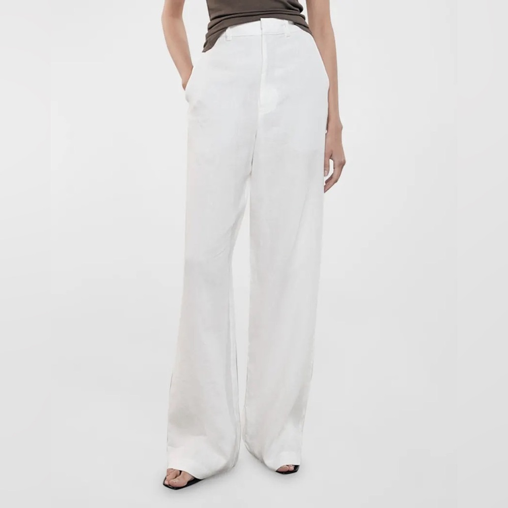Enza Costa Straight Leg Linen Trousers
